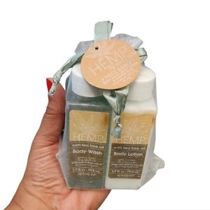 Hemp with Tea Tree Oil Body Wash & Body Lotion 3pk Set
